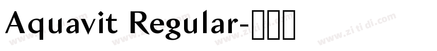 Aquavit Regular字体转换